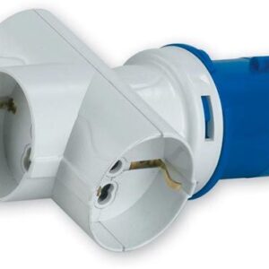 Adattatore Spina Cee 2P+T a 3 Prese Schuko Bivalenti